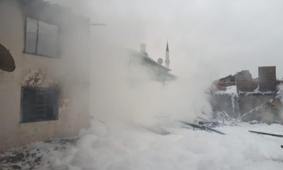 Amasya’da ev yangını