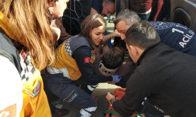 Samsun’da otomobil devrildi:  1 yaralı