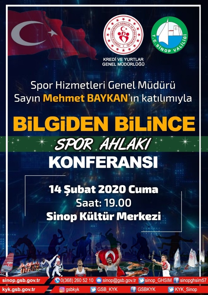 Sinop’ta “Bilgiden Bilince Spor Ahlakı Konferansı” yapılacak