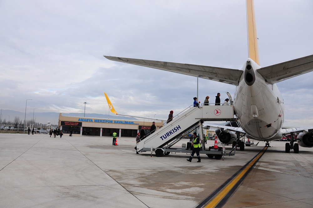 Amasya Merzifon Havalimanı 2021 yılında 114 bin yolcu ağırladı
