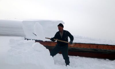 Küre Dağları’ndaki bazı köylerde kar kalınlığı 2 metreyi geçti