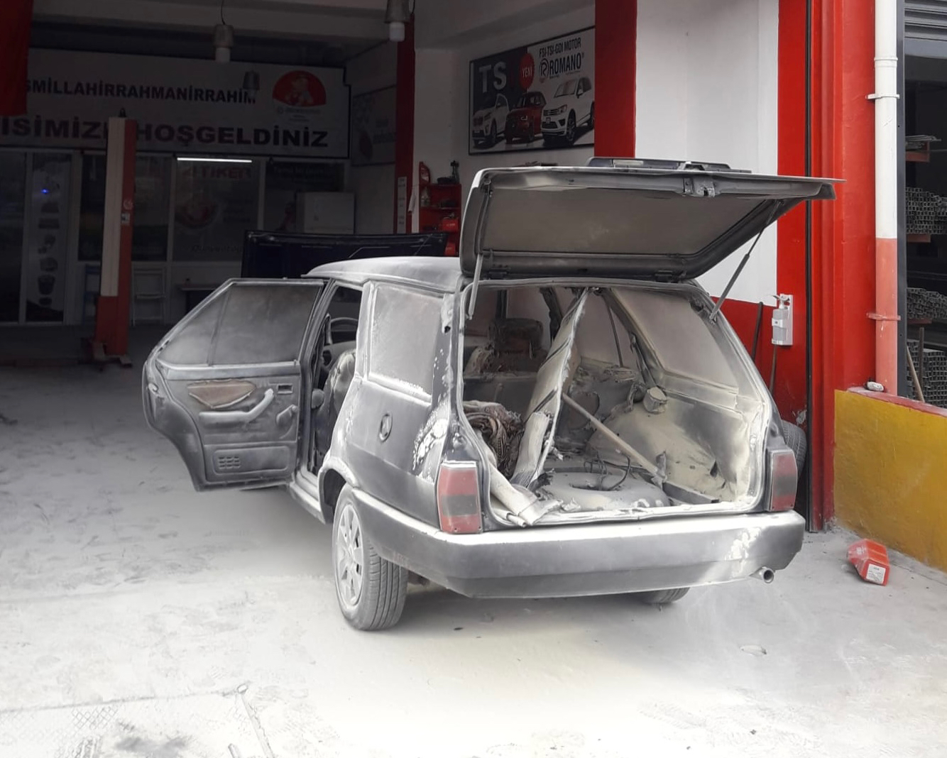Otomobilin LPG tankının alev alması sonucu bir kişi yaralandı