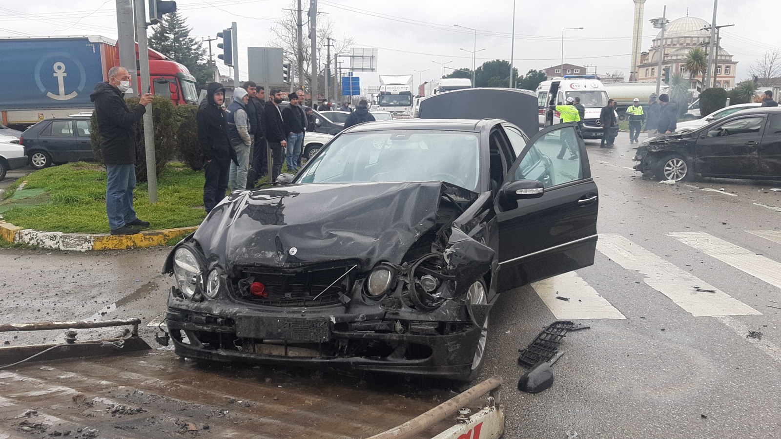 Samsun’daki trafik kazasında 2 kişi yaralandı