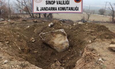 Sinop’ta izinsiz kazı operasyonunda iki şüpheli yakalandı