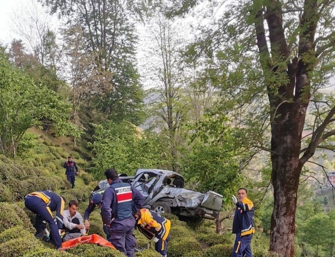 Artvin’de kamyonetin çay bahçesine yuvarlandığı kazada bir kişi öldü, 3 kişi yaralandı