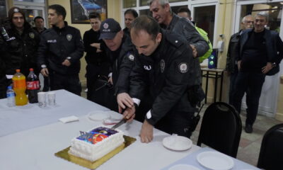 Düzce’de kavga ihbarına gelen polise pasta sürprizi