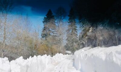 Sinop’ta kar nedeniyle kapalı olan köy yolu ulaşıma açıldı