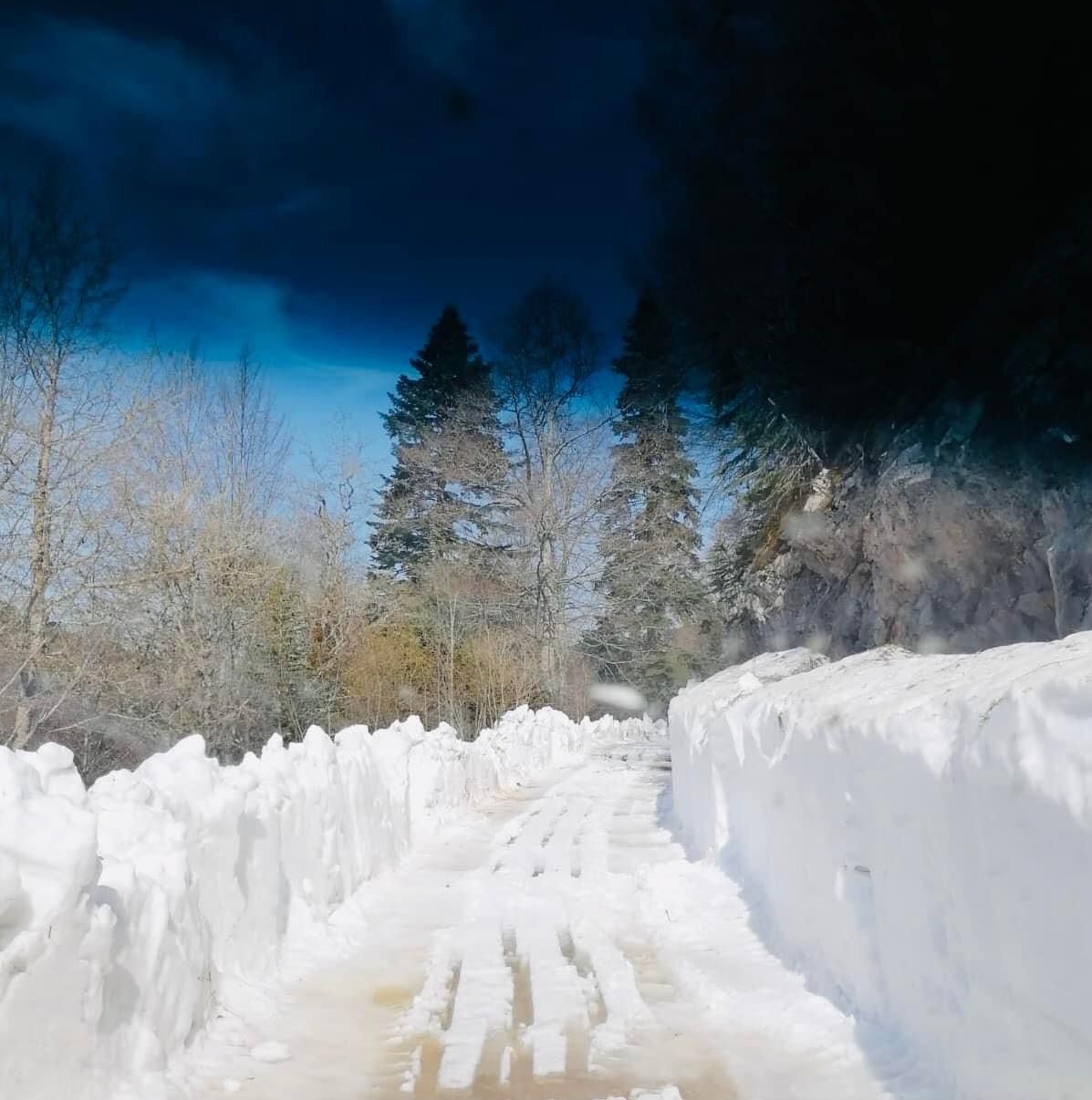 Sinop’ta kar nedeniyle kapalı olan köy yolu ulaşıma açıldı