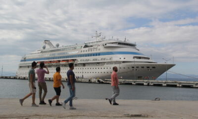 Panama bandıralı kruvaziyer Astoria Grande 607 yolcusuyla Sinop’a geldi