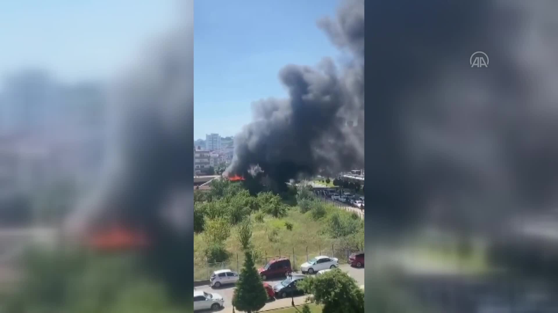 Samsun’da bir binanın çatısında çıkan yangın söndürüldü