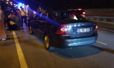 Samsun’da otomobilin çarptığı 2 yaya ağır yaralandı