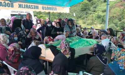 Trabzon’da devrilen ağacın altında kalan baba ile oğlunun cenazeleri defnedildi