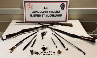Zonguldak’ta ev ve iş yerinde tarihi eser bulunan şüpheli yakalandı
