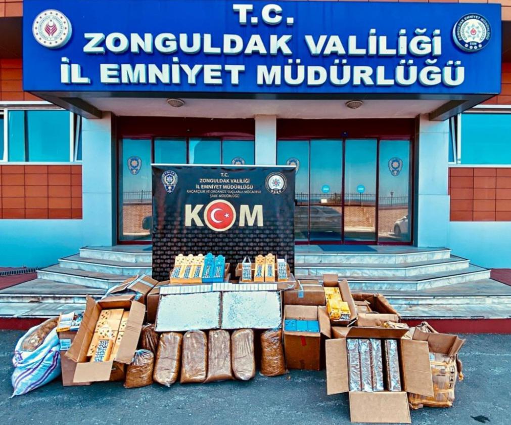 Zonguldak’ta 188 bin makaron ele geçirildi