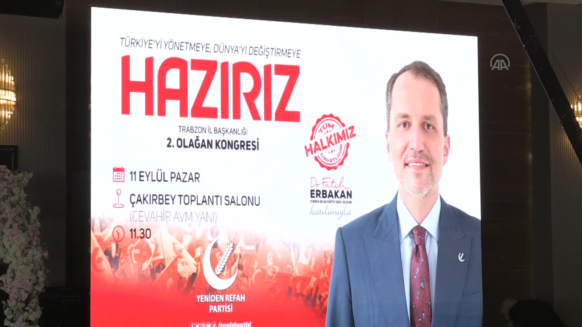 Fatih Erbakan, Trabzon’da partisinin il kongresine katıldı: