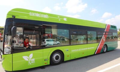 Samsun’da elektrikli otobüsler şehir içi yolcu taşımaya başladı