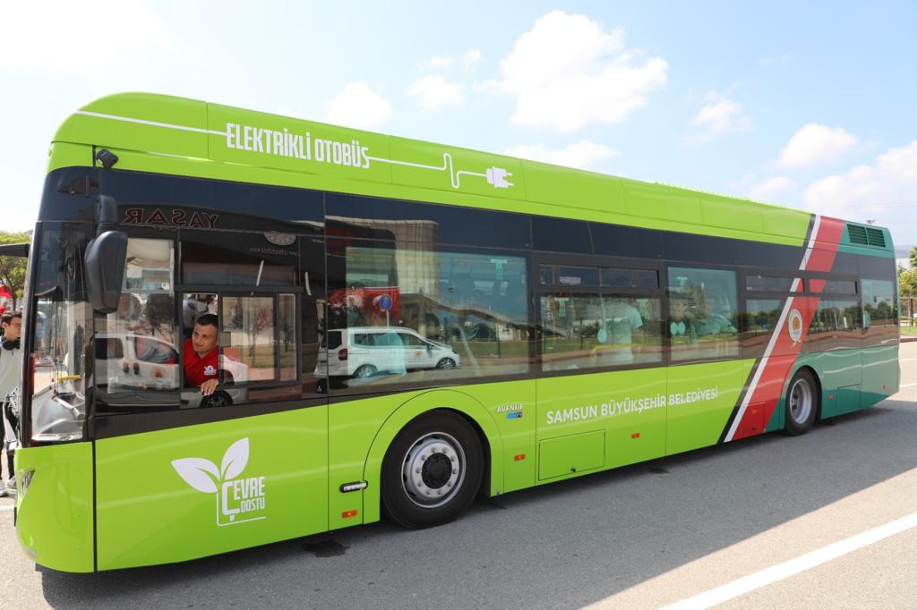 Samsun’da elektrikli otobüsler şehir içi yolcu taşımaya başladı