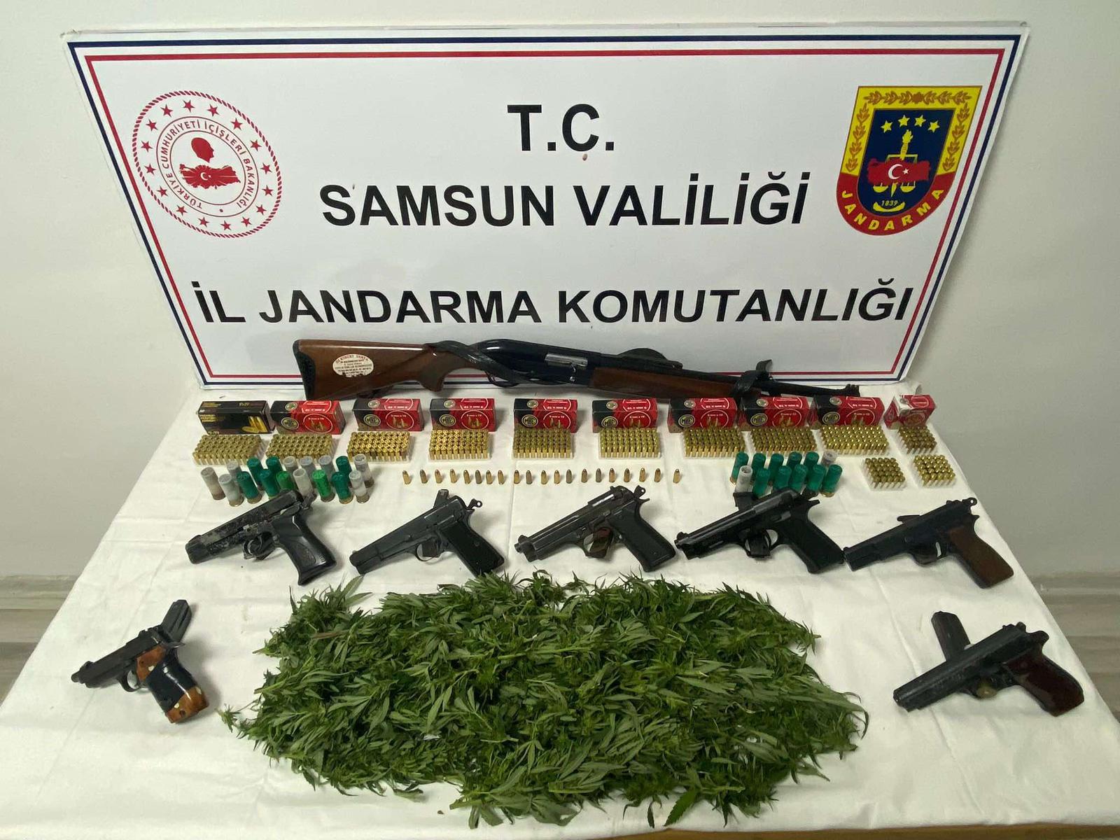 Samsun’da ikametinde uyuşturucu ve silah bulunan şüpheliye adli kontrol