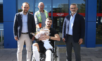 Sol dizinden operasyon geçiren Dorukhan Toköz Trabzon’a geldi