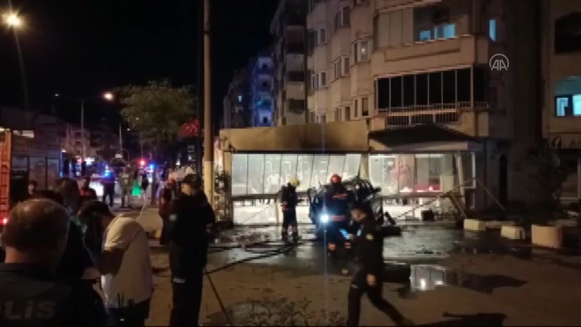 Trabzon’da kaza yapan otomobil yandı
