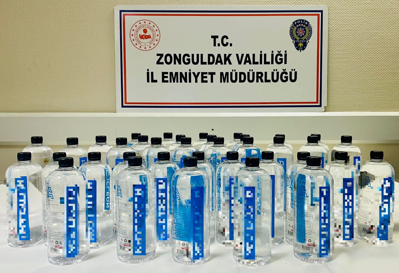Zonguldak’ta 37 şişe etil alkol ele geçirildi