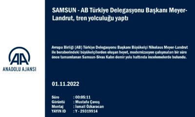 AB Türkiye Delegasyonu Başkanı Meyer-Landrut, Samsun’da tren yolculuğu yaptı: