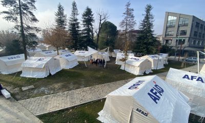 Düzce’de çadır kentlerde kalan depremzedelerin ihtiyaçları karşılanıyor