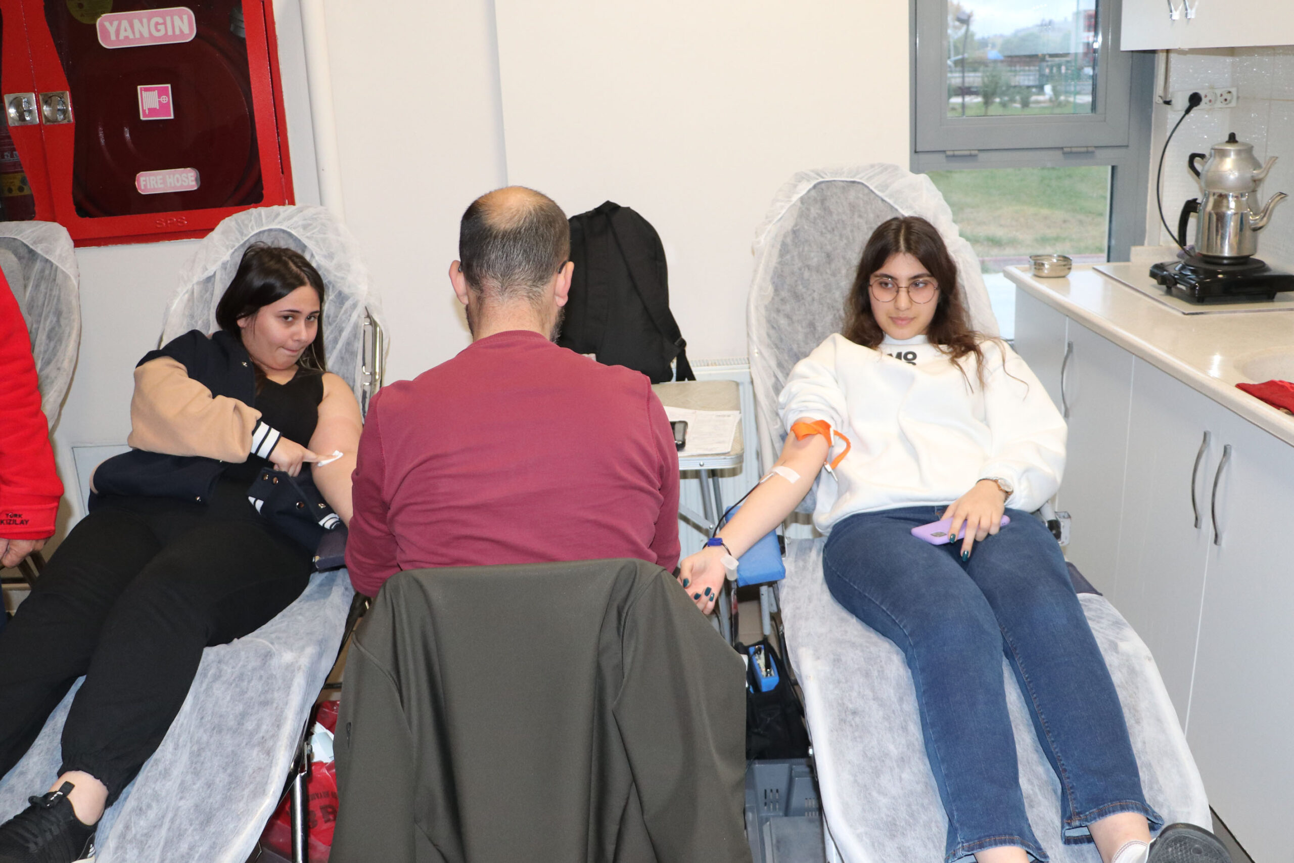 Havza’da KYK Kız Öğrenci Yurdu’nda kan bağışı kampanyası