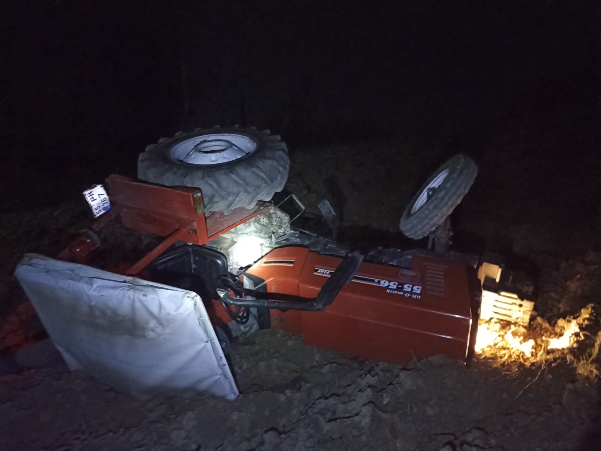 Samsun’da devrilen traktörün altında kalan sürücü yaşamını yitirdi