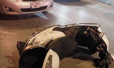 Samsun’da otomobille çarpışan motosikletin sürücüsü yaralandı