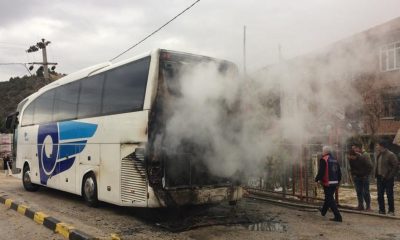 Karabük’te seyir halindeki yolcu otobüsünde çıkan yangın söndürüldü