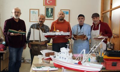 Sinop’ta maket gemiler emeklilerin elinde şekilleniyor