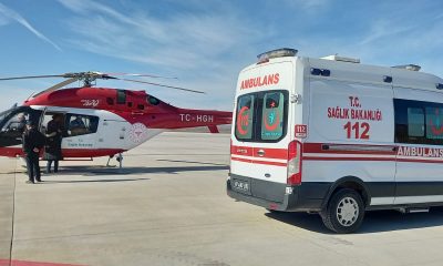 Ambulans helikopter 1,5 yaşındaki bebek için havalandı