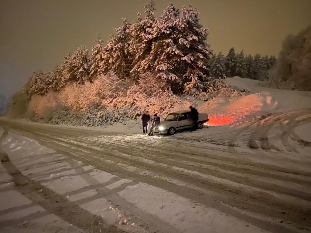 Zonguldak’ın yüksek kesimlerinde kar etkili oluyor