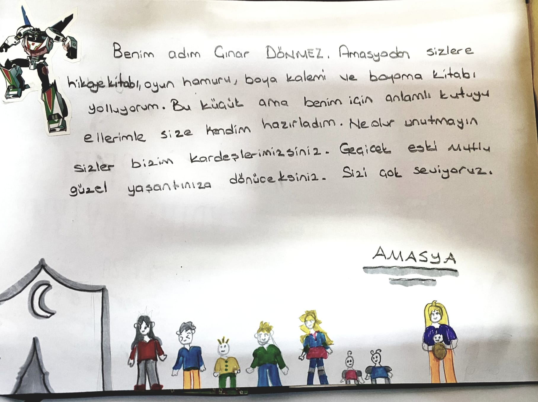 Amasya’dan deprem bölgesine oyuncak gönderen çocukların notları duygulandırdı