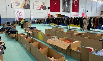 Sinop’ta depremzedeler için “sosyal market” kuruldu