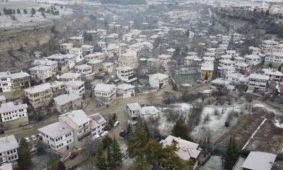 UNESCO kenti Safranbolu’nun tarihi yapıları karla kaplandı
