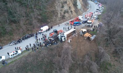 Kastamonu’da devrilen kamyonun sürücüsü öldü