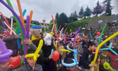 Trabzon’da yaşayan sığınmacı ve depremzede çocuklar için 23 Nisan etkinliği düzenlendi