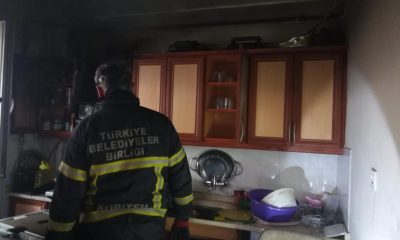 Merzifon’da mutfak aspiratöründen çıkan yangın itfaiye ekiplerince söndürüldü