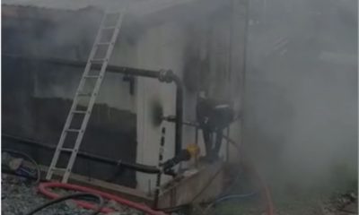 Piraziz’de fındık fabrikasının deposunda çıkan yangın söndürüldü