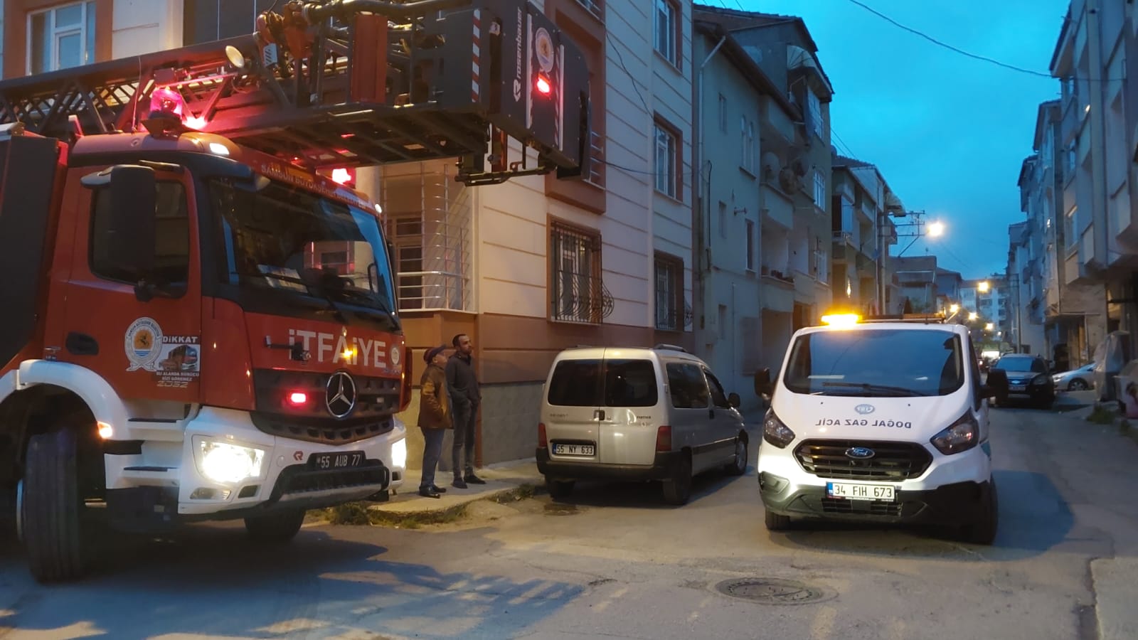 Samsun’da bir evde çıkan yangın kısa sürede söndürüldü