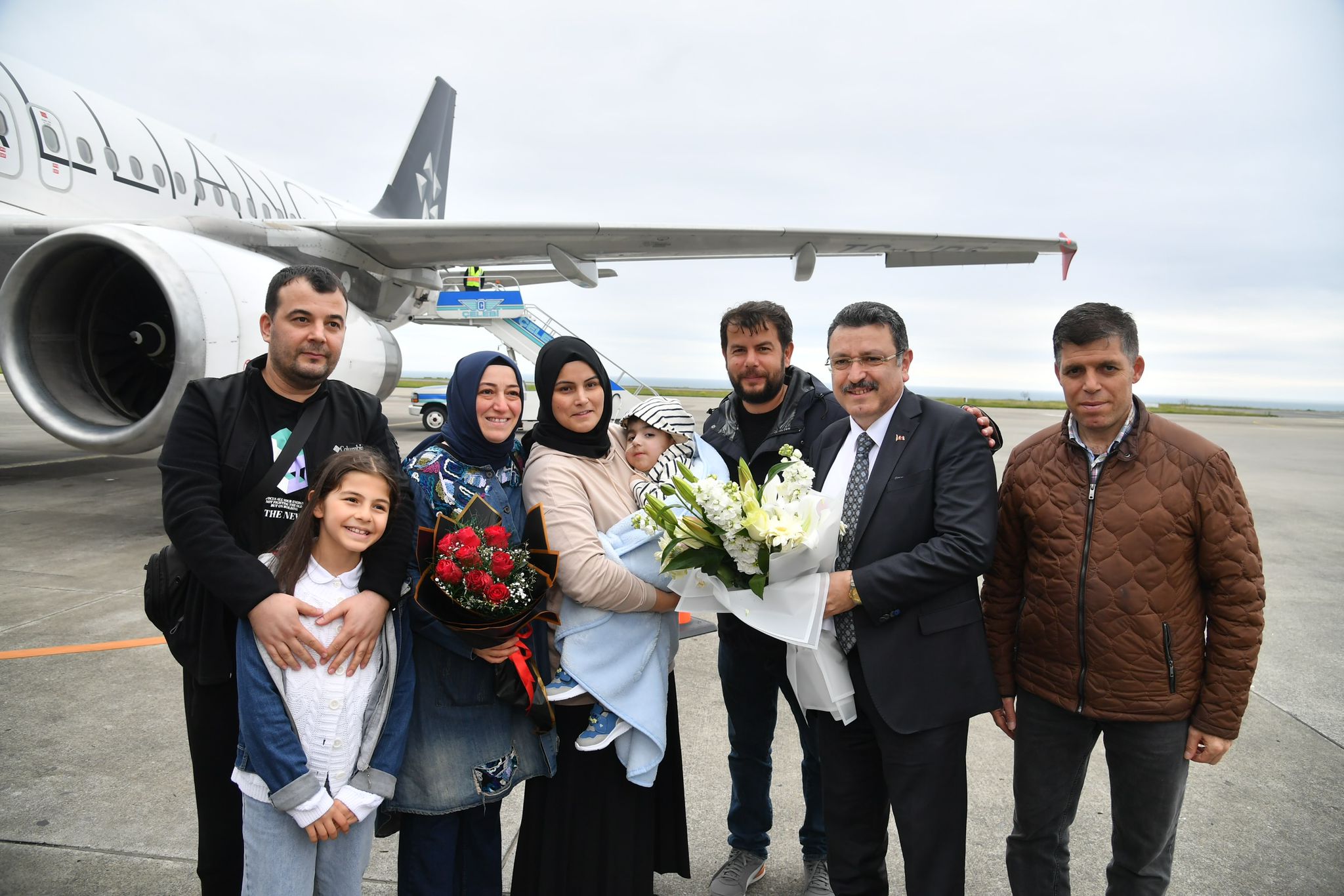 Yurt dışında tedavi gören SMA hastası Egemen bebek Trabzon’a döndü