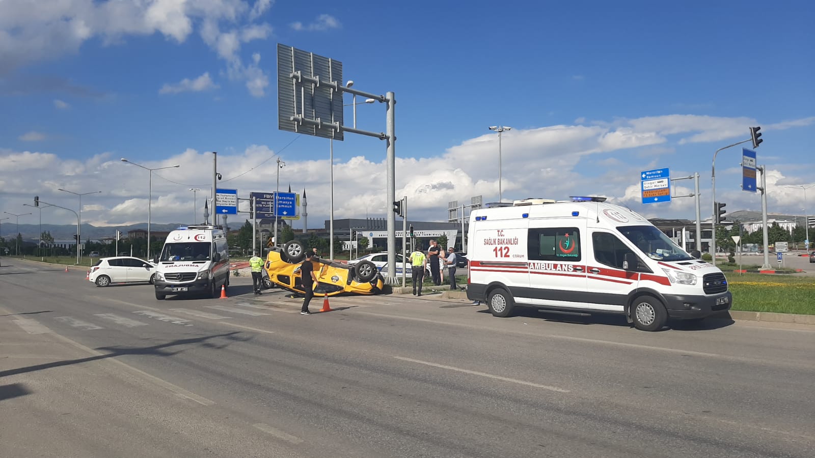 Çorum’daki trafik kazasında 4 kişi yaralandı