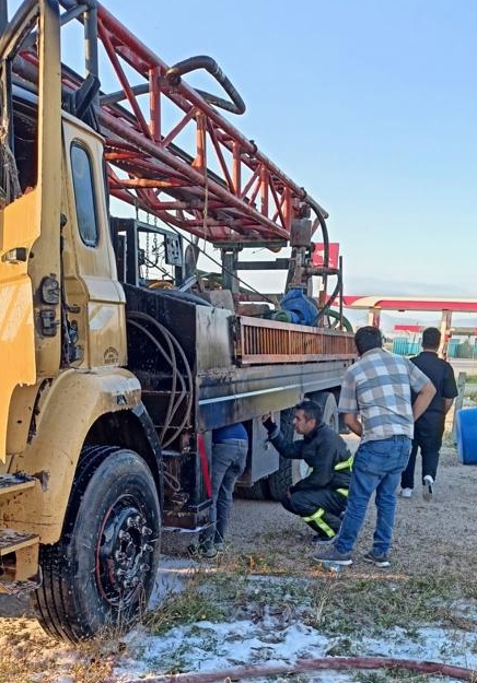 Amasya’da park halindeki kamyon yandı
