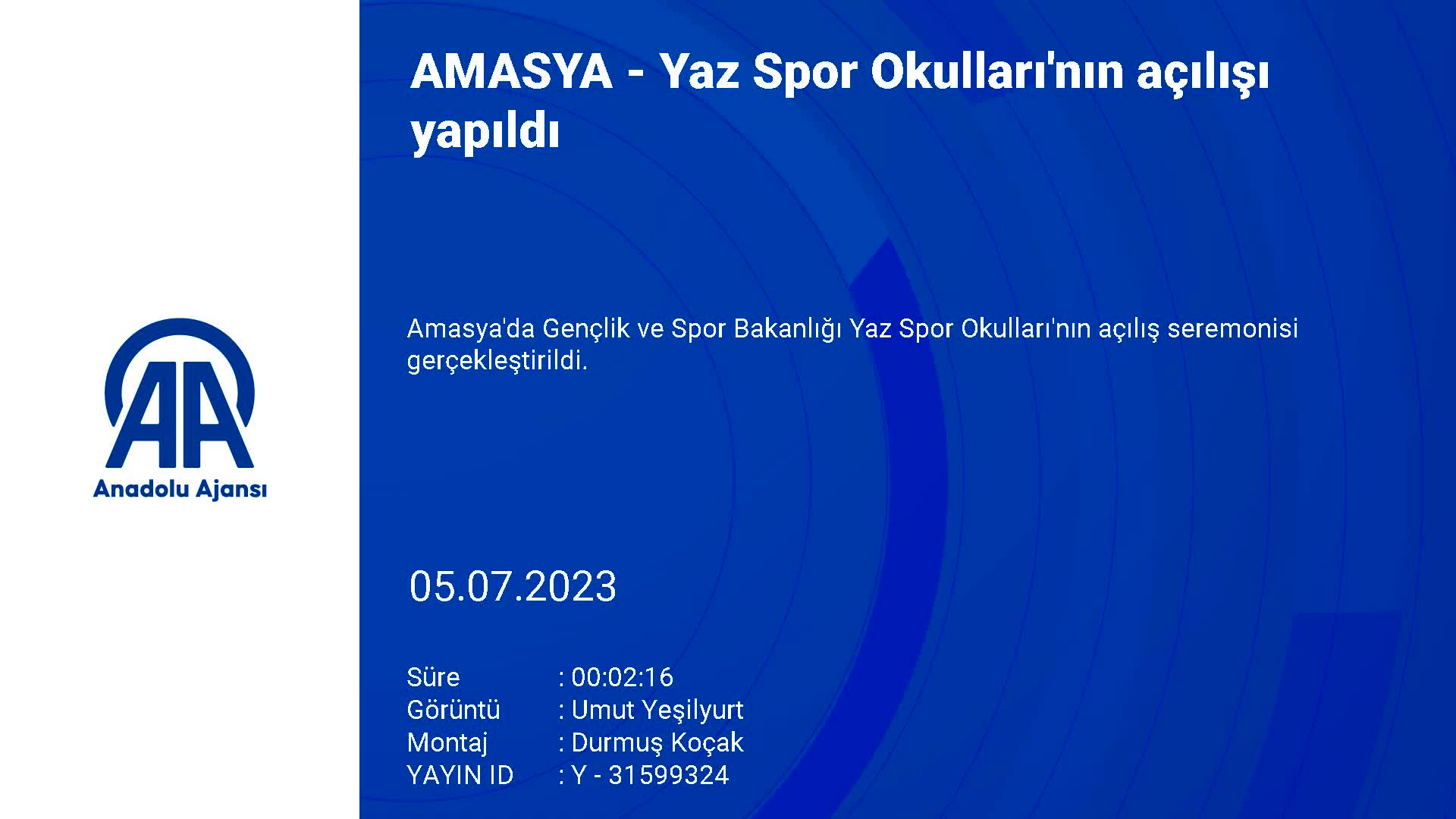 Amasya’da Yaz Spor Okulları’nın açılışı yapıldı