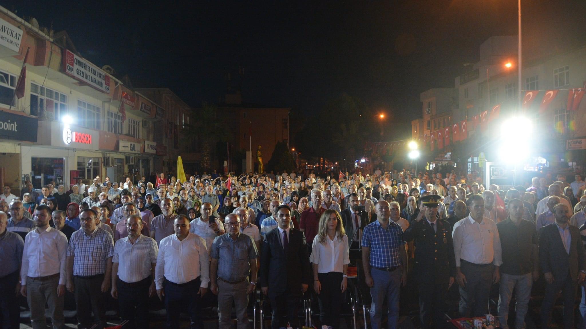 Gerze’de 15 Temmuz Demokrasi ve Milli Birlik Günü programı düzenlendi