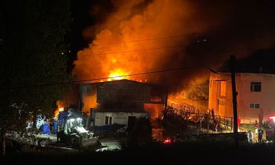 GÜNCELLEME – Sinop’ta inşaat firmasına ait depodaki yangın söndürüldü