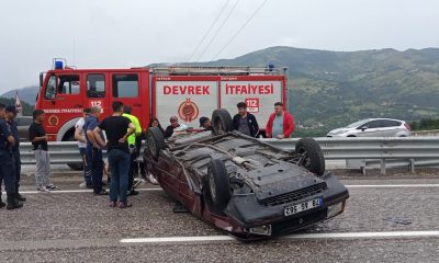 Zonguldak’ta iki otomobilin çarpıştığı kazada 1’i bebek 8 kişi yaralandı