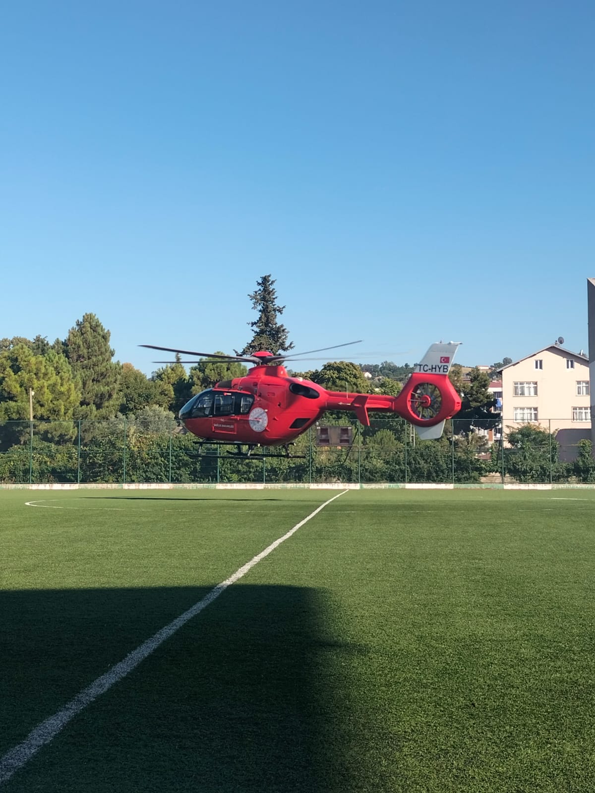 Alaçam’da ambulans helikopter bu kez yaşlı hasta için havalandı